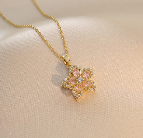 Rotating Zircon Necklace