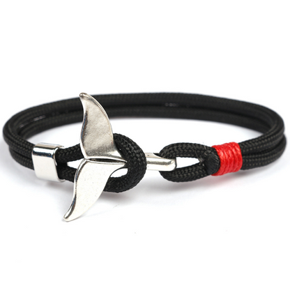 Whale Tail Bracelet, Paracord Wristband, Anchor Bracelet