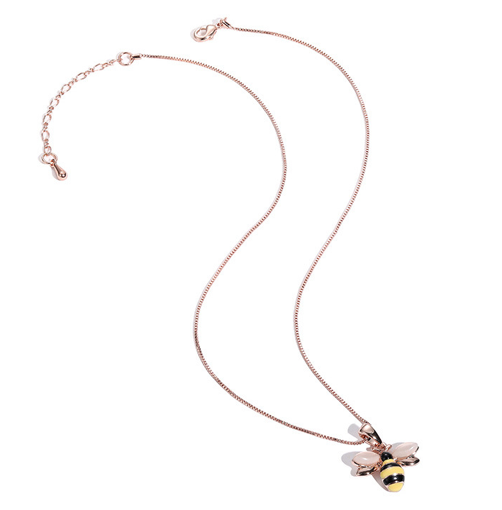 Bee Necklace, Collarbone Necklace, Bee Pendant