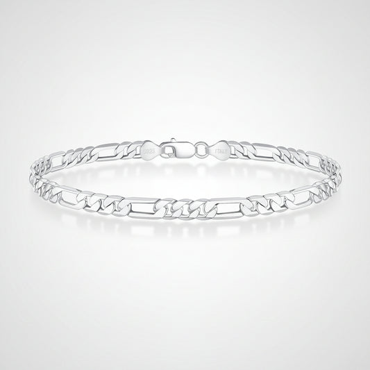 Silver Figaro Bracelet