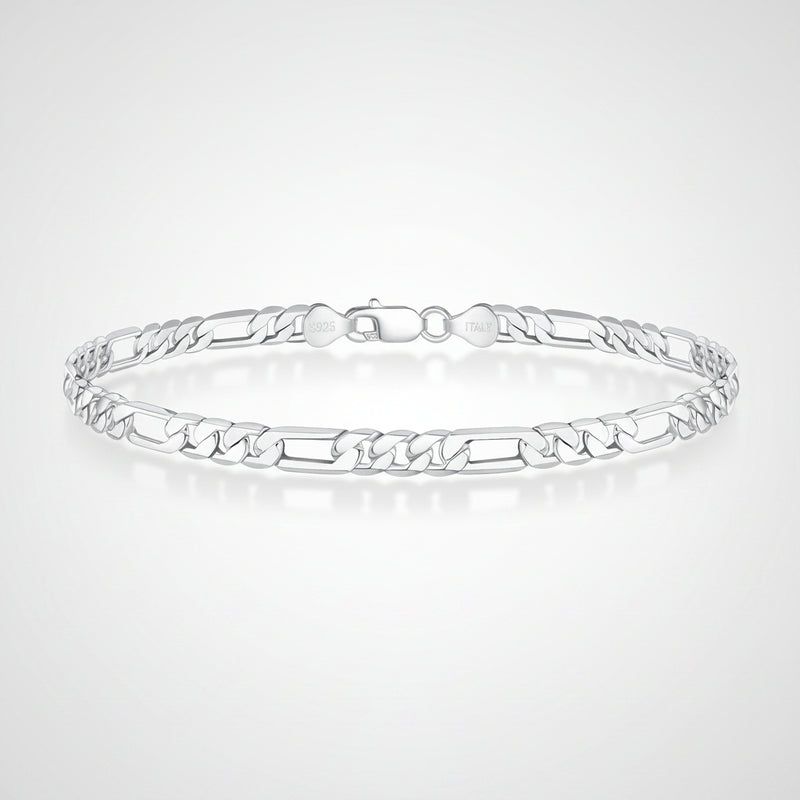 Silver Figaro Bracelet