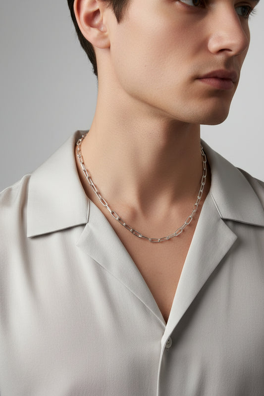 Silver Paper  Necklace