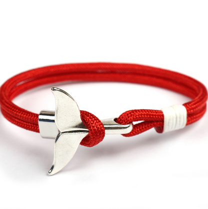 Whale Tail Bracelet, Paracord Wristband, Anchor Bracelet