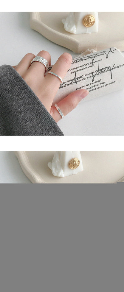 Gold and Silver Textured Rings