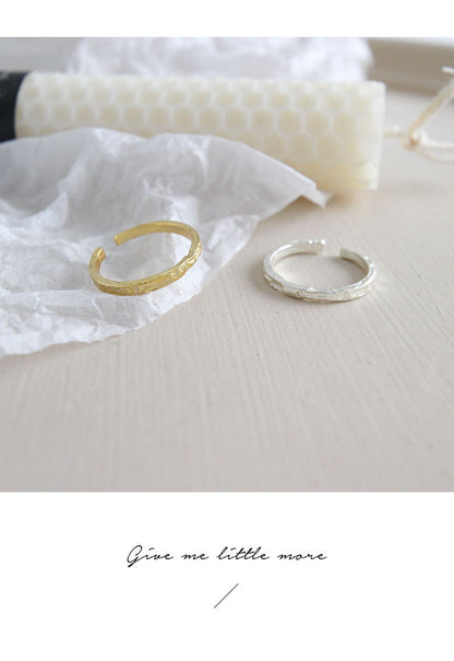 Gold and Silver Textured Rings